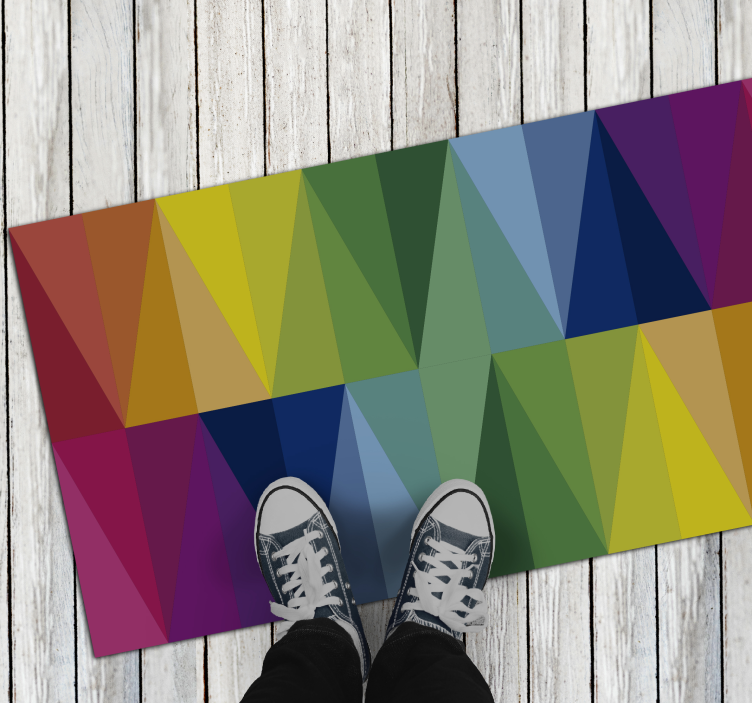 Colorful Triangular Array geometric vinyl rug - TenStickers