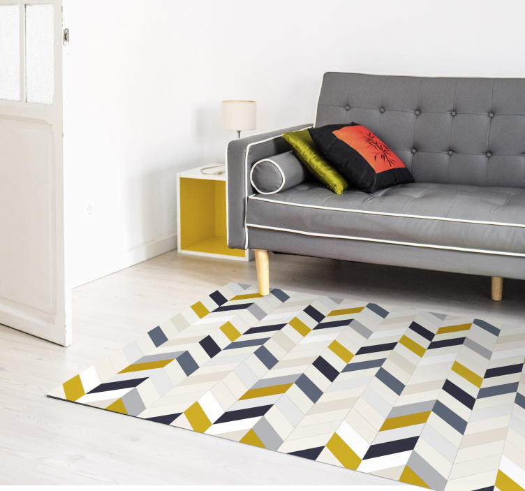 Coloured geometric features geometric rugs - TenStickers