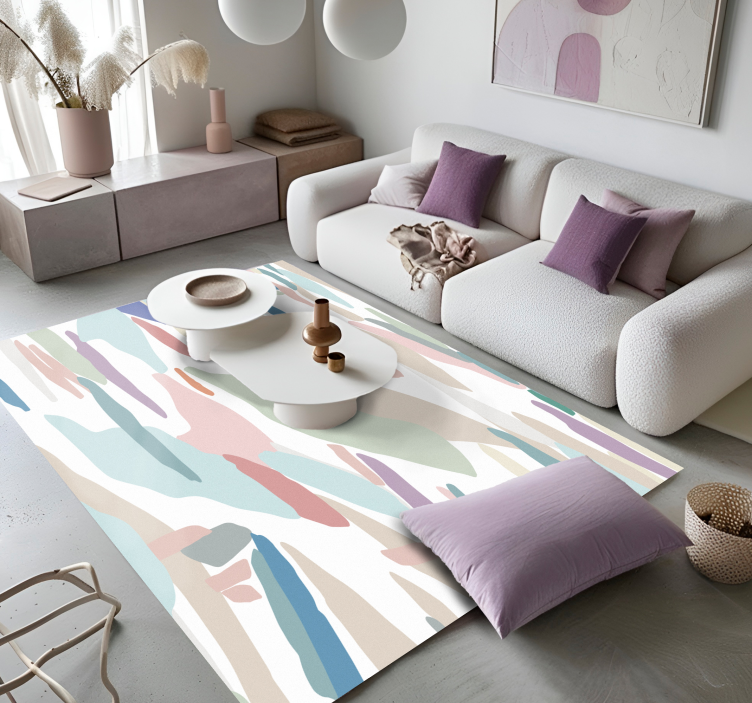 Sleek Abstract Concealment minimalist vinyl rug - TenStickers