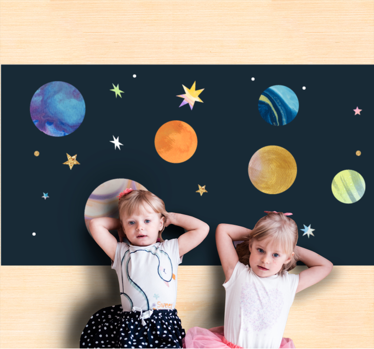 Cosmic space star vinyl rug - TenStickers