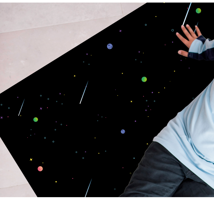 Cosmic Starry Sky star vinyl rug - TenStickers