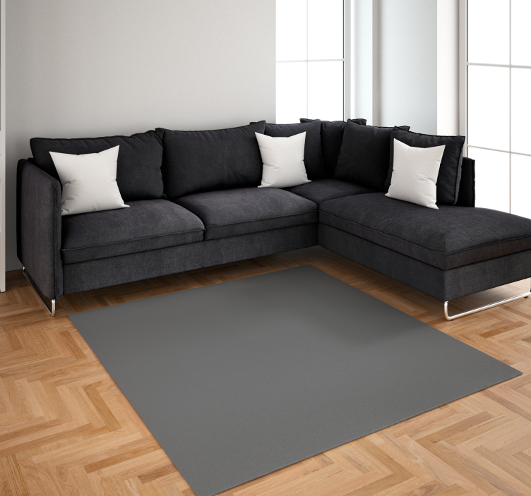 Cracked pepper grey vinyl rug - TenStickers