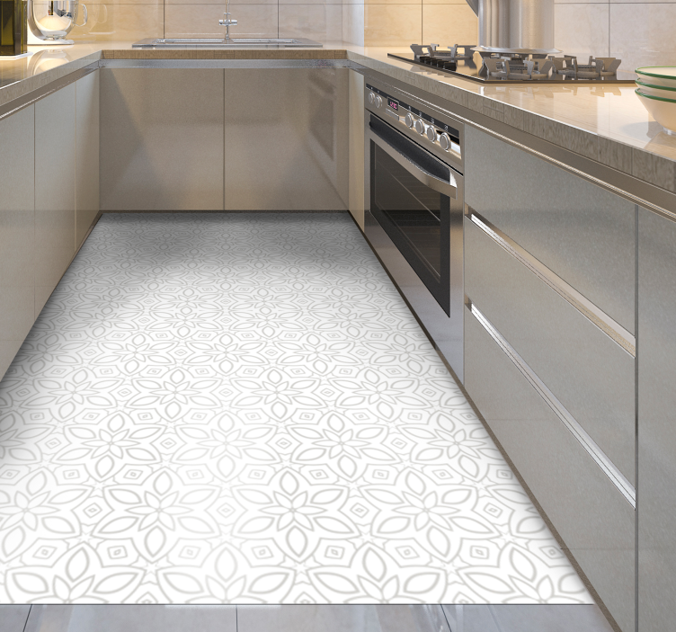 Culinary Balance kitchen vinyl rug - TenStickers
