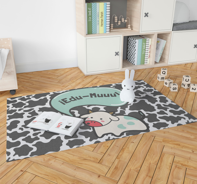 Customisable Cow Nursery Playroom Rug - TenStickers