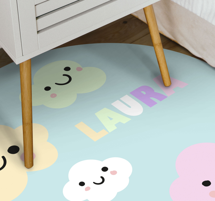 Customizable Clouds custom vinyl rug - TenStickers