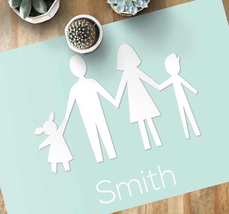 Customizable Family custom vinyl rug - TenStickers