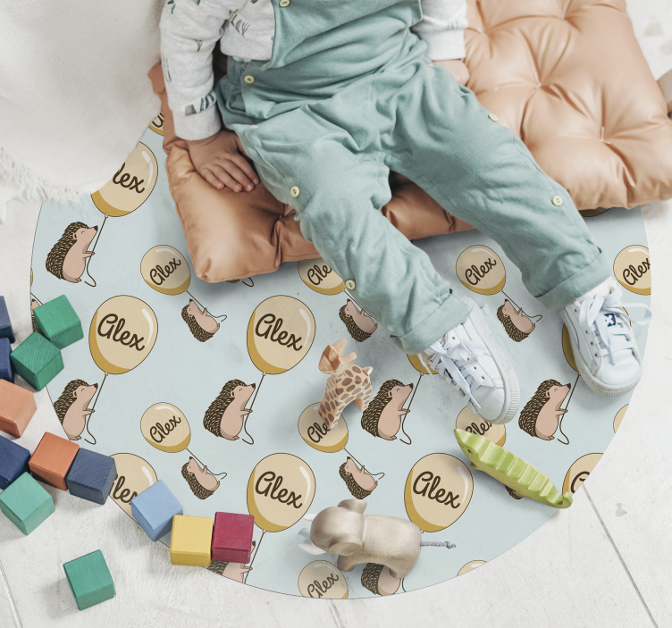 Customized Hedgehog custom vinyl rug - TenStickers