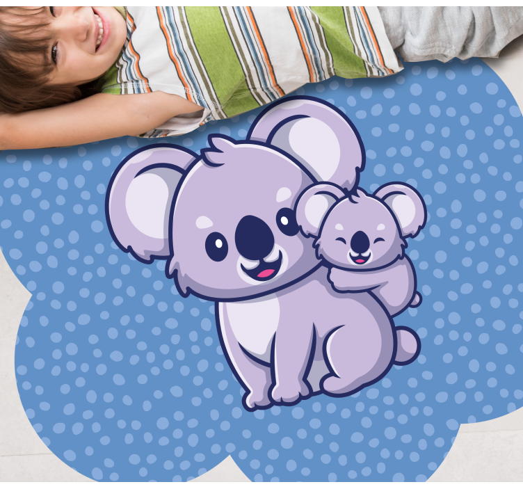 Cute Koala Pair kids vinyl rug - TenStickers