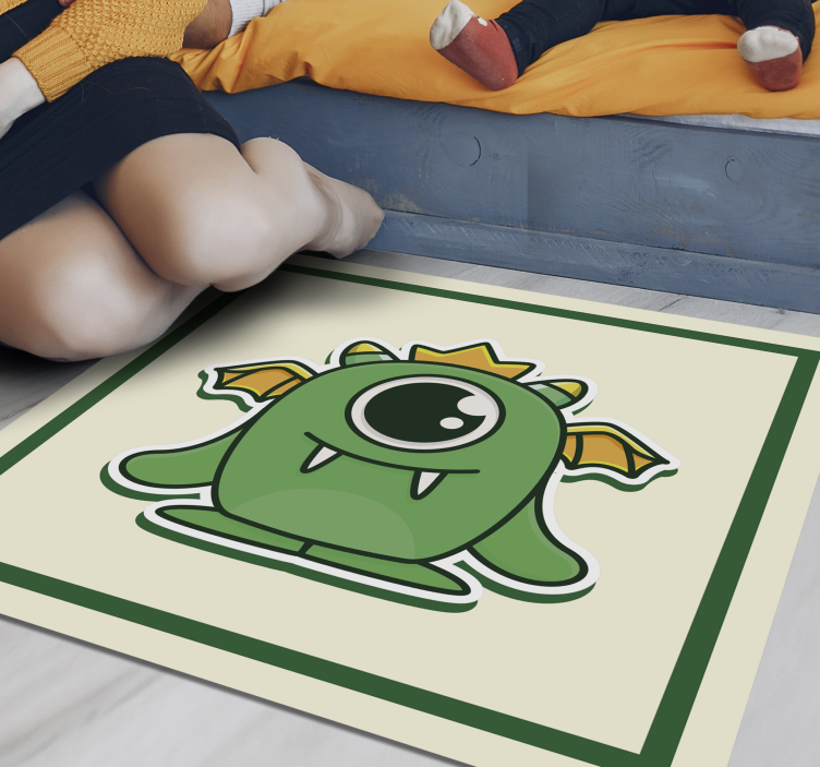 Cute monster troll ethnic vinyl rug - TenStickers