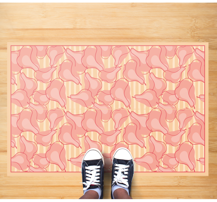 Cute Pink Patterns kitchen vinyl rug - TenStickers