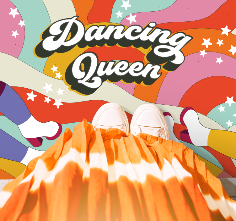 Dancing queen pattern vinyl rug - TenStickers