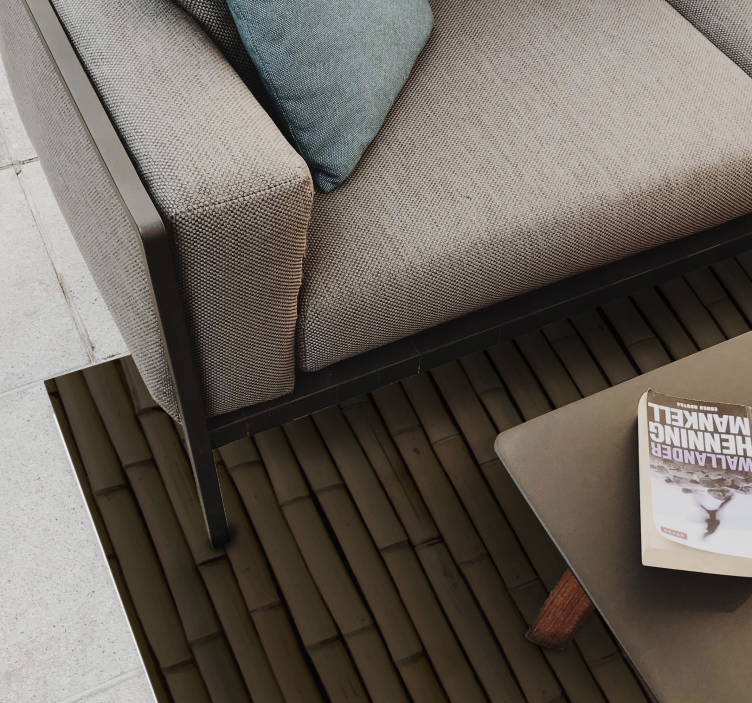 Dark bamboo imitation modern vinyl rug - TenStickers