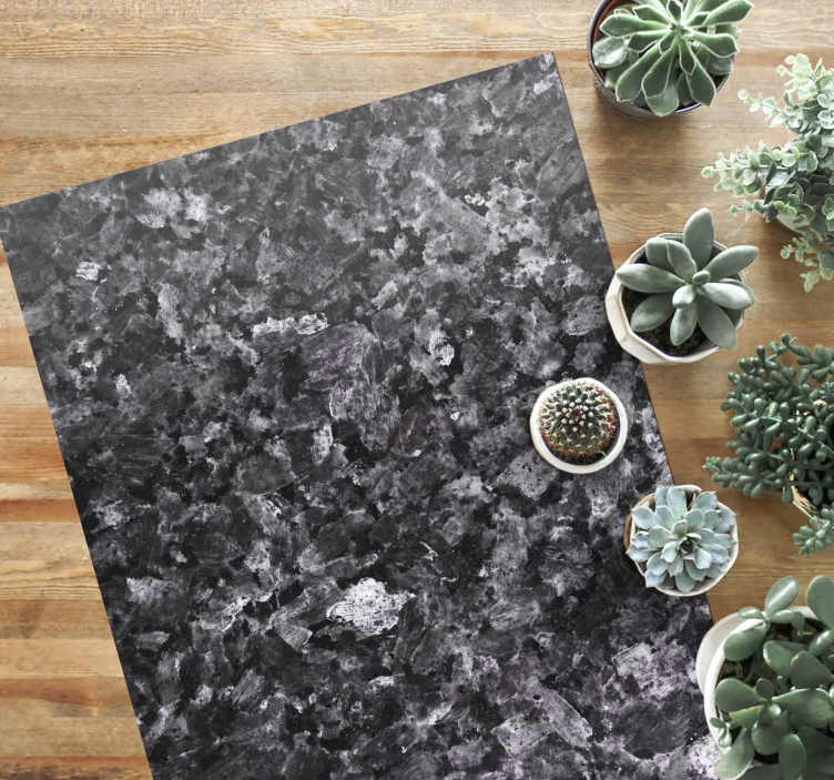 Dark charcoal style marble vinyl rug - TenStickers