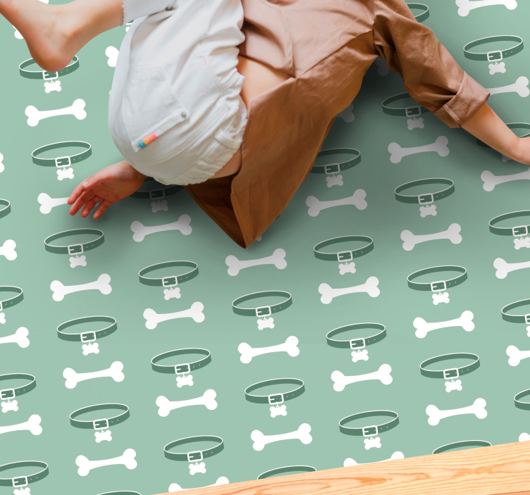 Dog Bones Pattern animal vinyl rug - TenStickers