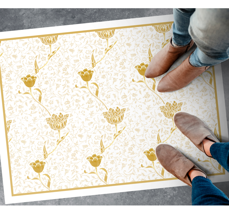 Elegance floral vinyl rug - TenStickers