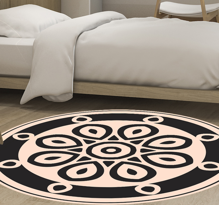 Elegant Circular Motif mandala vinyl rug - TenStickers