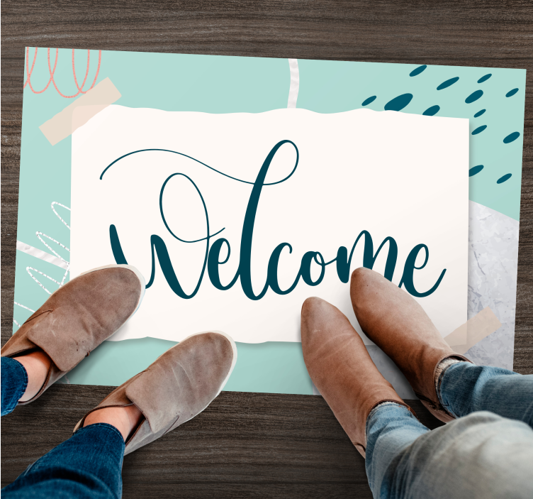 Elegant Entrance Text custom vinyl mat - TenStickers