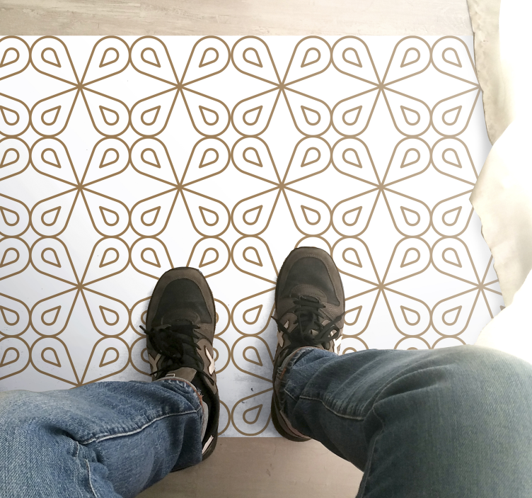 Elegant white tiles tile carpet - TenStickers