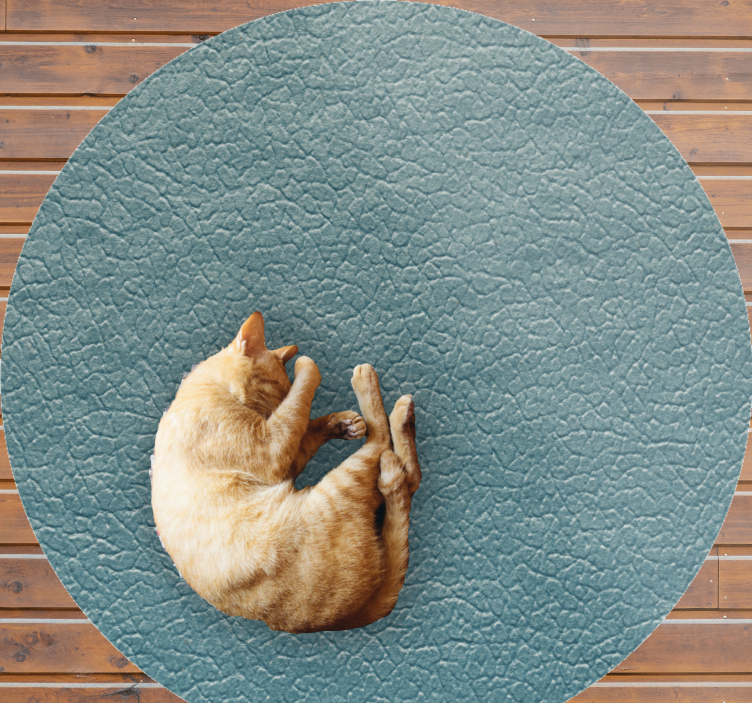 Textured vinyl rug in cracked teal effect - TenStickers