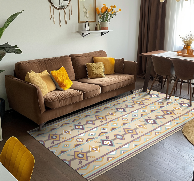 Ethnic berber beige vinyl rug - TenStickers