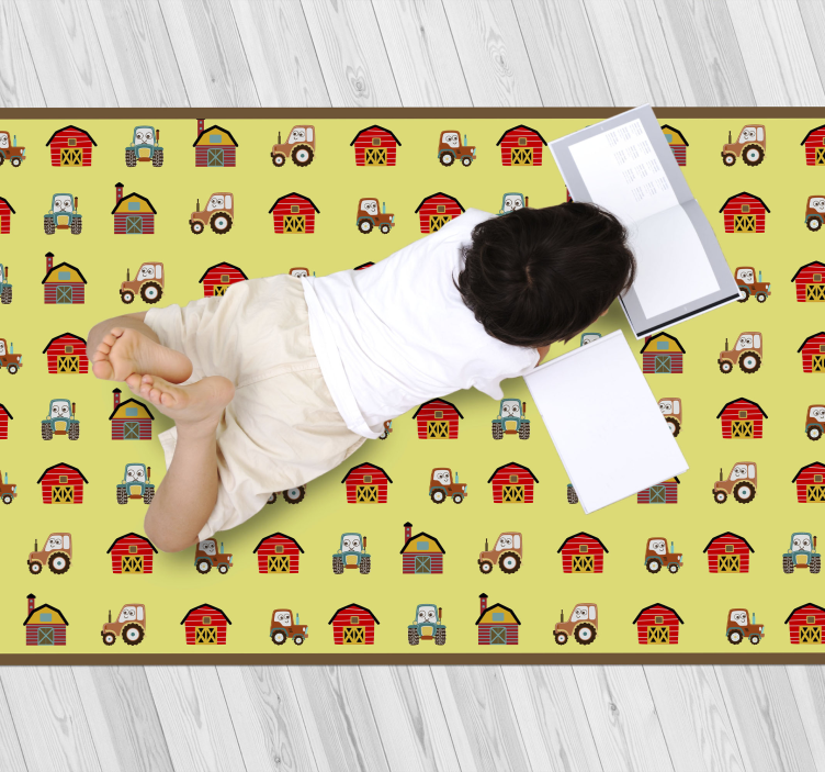 Farmyard Fun kids vinyl rug - TenStickers