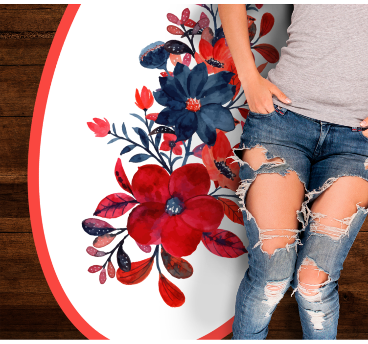 Floral Arrangement flower vinyl rug - TenStickers