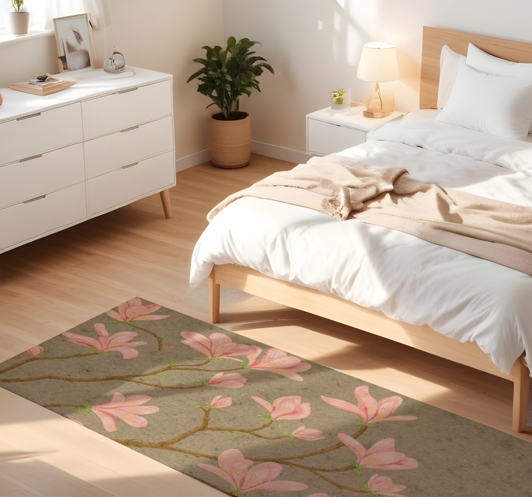 Floral Blossom Display floral vinyl rug - TenStickers