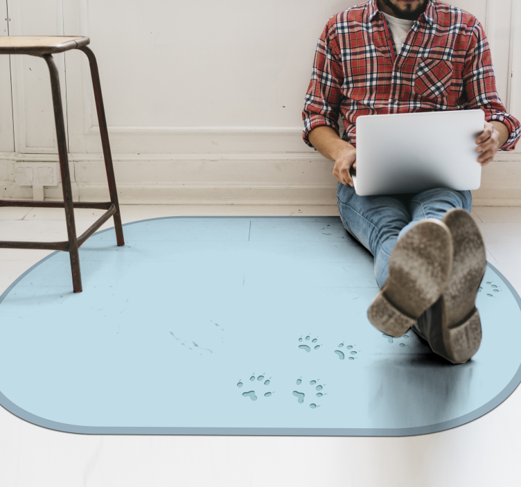 Frozen Pawprint vinyl rug - TenStickers