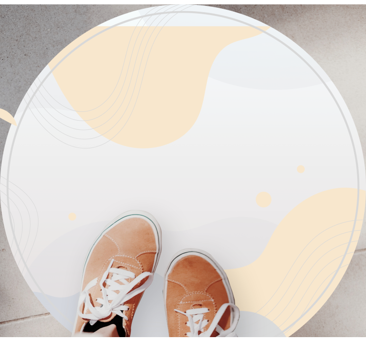 Gentle Wave Motifs minimalist vinyl rug - TenStickers