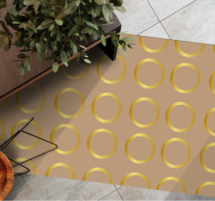 Geometric Circular Pattern stripes vinyl floormat - TenStickers