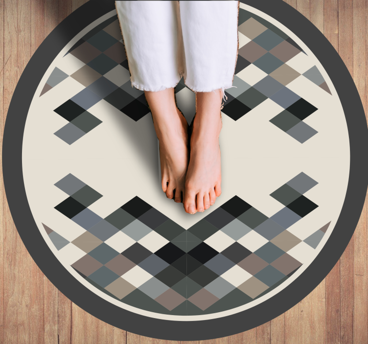 Geometric Elements stripes vinyl rug - TenStickers