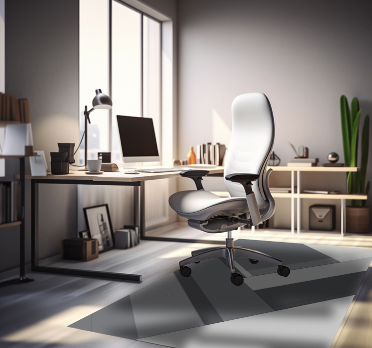 Geometric grey office carpet for floor - TenStickers