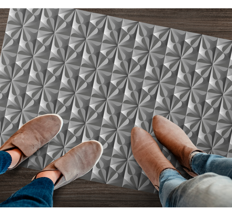 Geometric Symmetry geometric vinyl rug - TenStickers