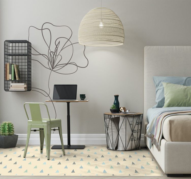 Geometric Triangle Shapes stripes vinyl rug - TenStickers