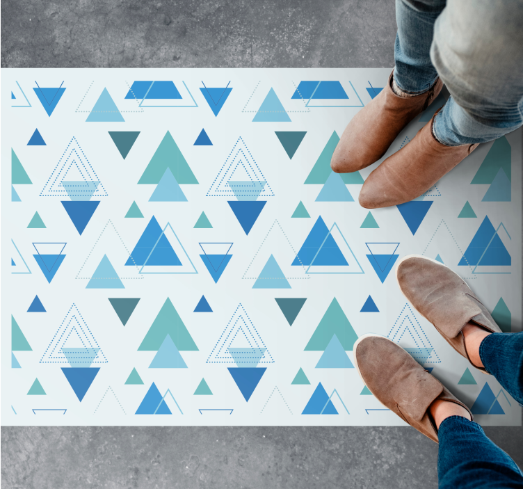 Geometric Triangles geometric vinyl rug - TenStickers