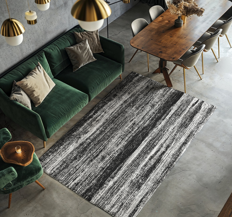 Grey abstract dining room vinyl rug - TenStickers
