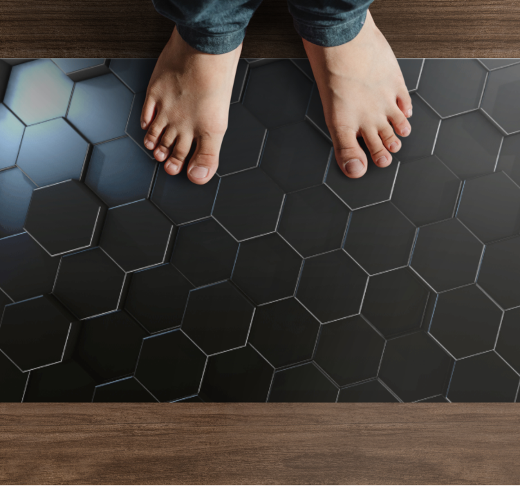 Grey ombre geometrical panels geometric rugs - TenStickers