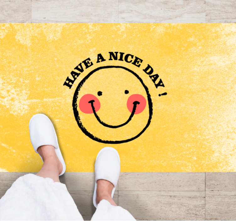 Have a nice day! custom vinyl rug - TenStickers