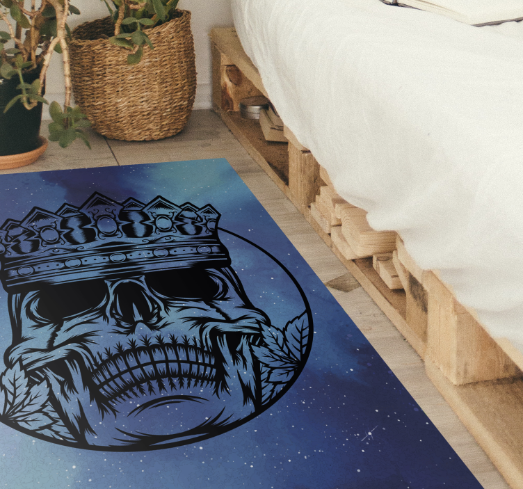 Hipster galaxy crown teen vinyl rug - TenStickers
