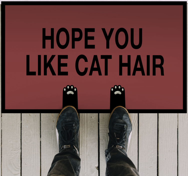 Hope you like cat hair custom vinyl rug - TenStickers