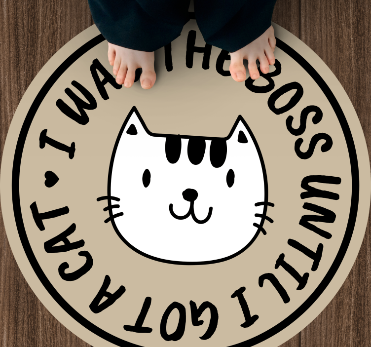 I was a boss funny quote custom rug - TenStickers