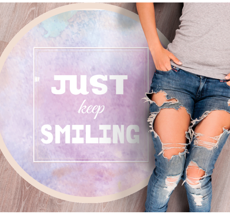 Joyful Reminder custom vinyl rug - TenStickers