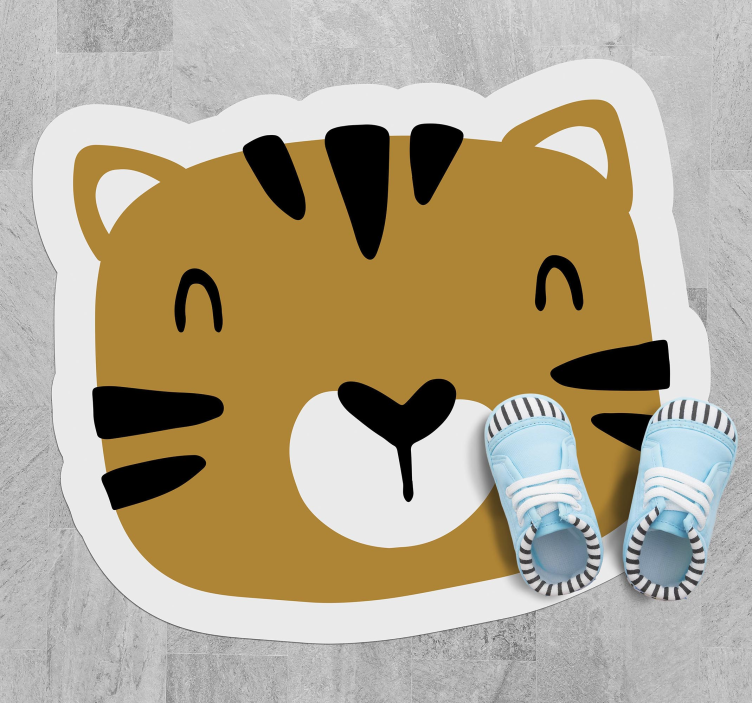 Kids mini tiger kids vinyl rug - TenStickers