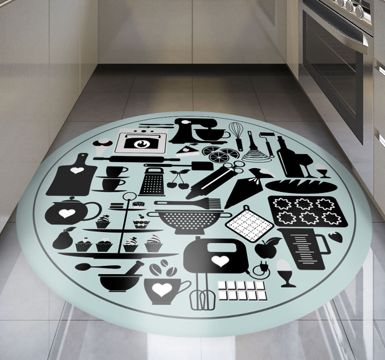 Kitchen elements modern rug - TenStickers