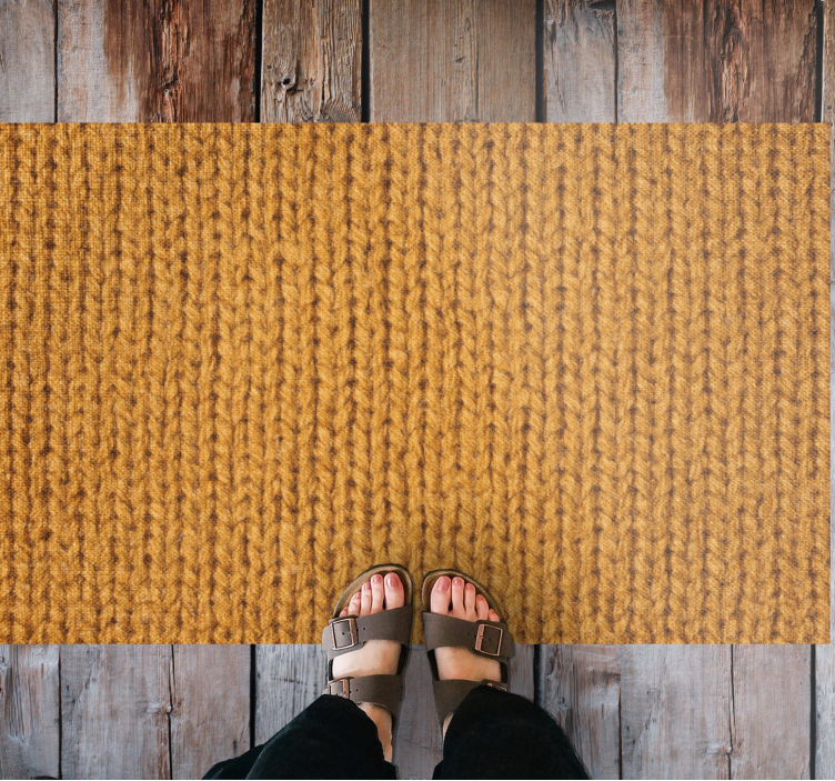 Knitted Pattern hallway vinyl rug - TenStickers