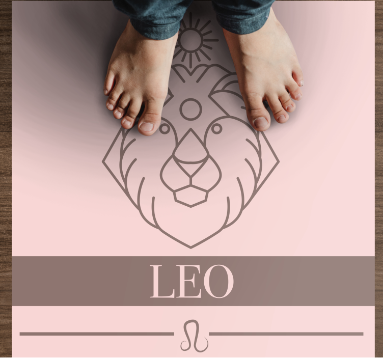 Leo Zodiac Sign personalized vinyl rug - TenStickers