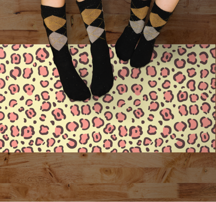 Leopard Patterned Accents animal print vinyl rug - TenStickers
