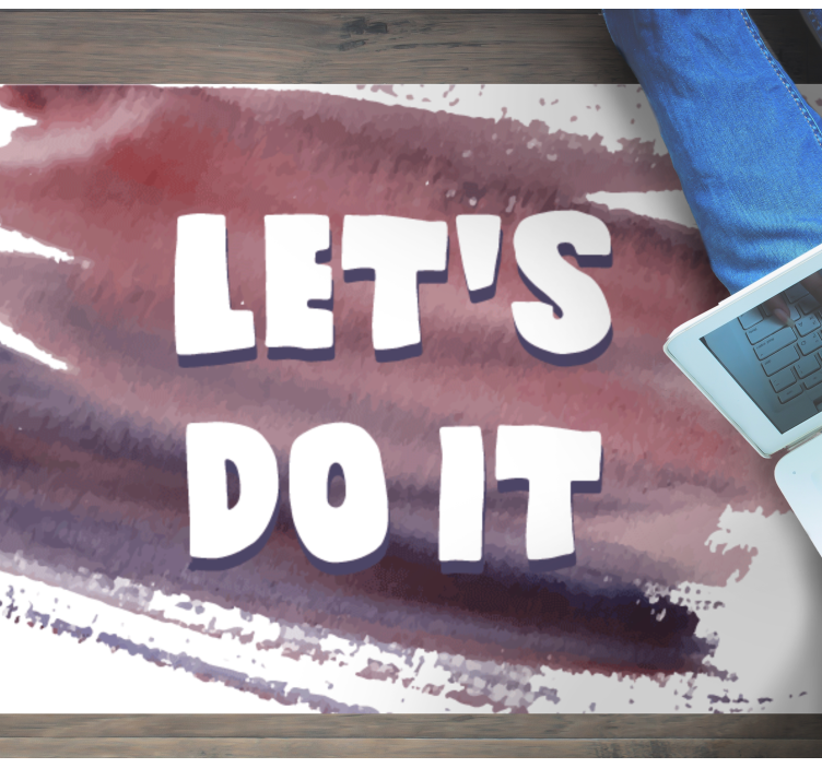 Let's do it minimalist vinyl rug - TenStickers