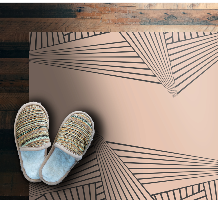 Linear Geometric Pattern modern vinyl rug - TenStickers