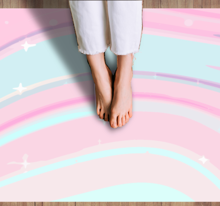 Lively Wave Styles vinyl rug - TenStickers